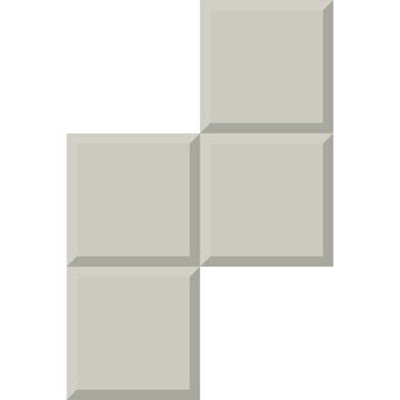 Vertical grey Z-shape block puzzle icon