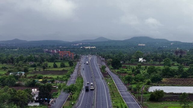 Aerial View of Jabalpur Outer Ring Road, Madhya Pradesh, India