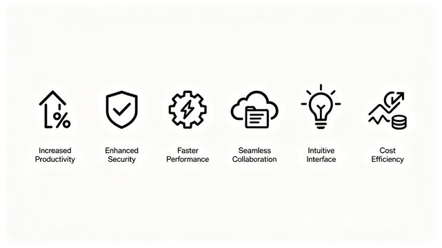 The orderly arrangement of commercial software feature icons enhances output, runs quickly, collaborates smoothly, and is easy and intuitive to operate while reducing overall operational costs
