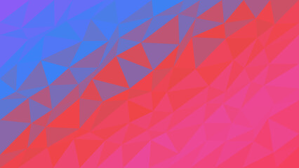 Triangle pattern background features a striking transition from deep blue to bright red in a geometric design that offers a dynamic visual element for professional branding and digital media projects. © creative mind
