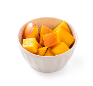 Fresh ripe mango fruit isolated on white background with clipping path