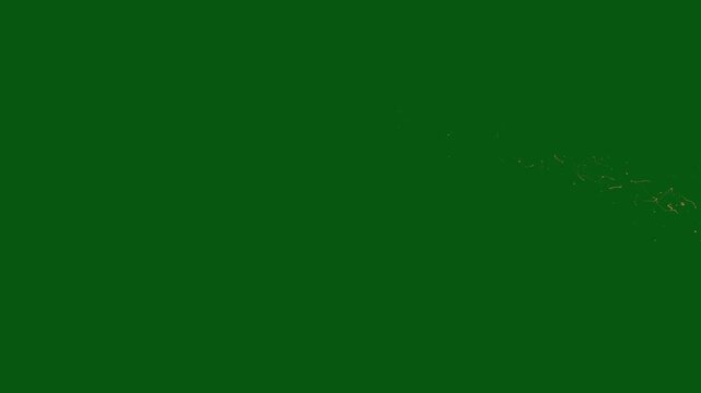 Golden sparkling fairy dust wand trail with glowing glitter stars, shimmering bokeh particles, elegant magic light curve transition, smooth fantasy animation on green screen backgroud