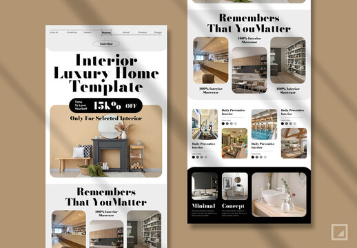 Interior Email News Letter Layout