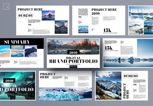 Digitall Presentation Template for Brand Portfolio Layout