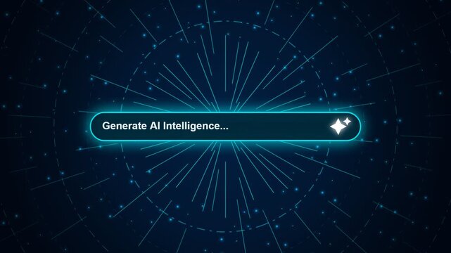 Futuristic AI Prompt Bar for Artificial Intelligence Creation