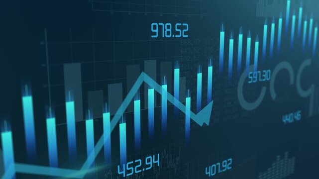 Accounting economic financial global graph diagram, increase index info management statistic network, profit report rise stock success value information