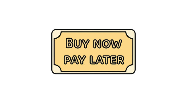 Buy now pay later promotional banner tag