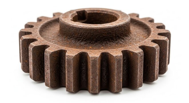 rusty gear wheel close-up