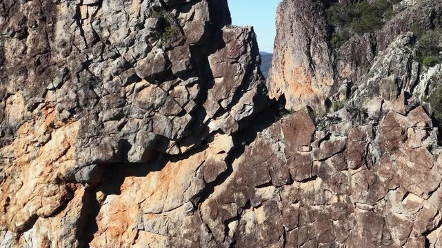 Rugged Volcanic Rock Formations in Warrumbungle National Park Australia