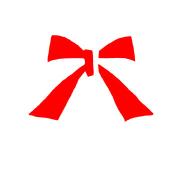 red white ribbon bow