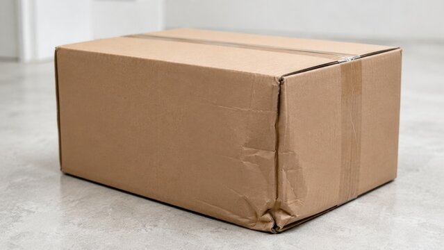 Cardboard Delivery Box with Crushed Corner