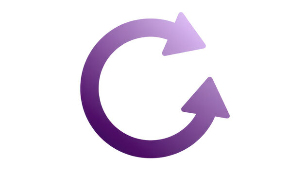 Purple circular arrow icon representing refresh or reload action