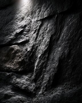 Dramatic Slate Stone Texture with Accent Light and Deep Shadows
