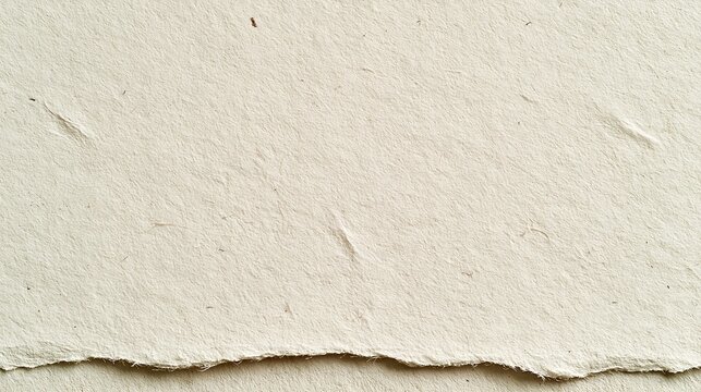 Natural Aged Paper Texture with Rough Edges and Subtle Fibers Close Up