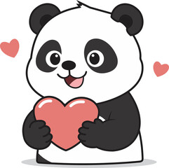 panda bear with heart © Dikri