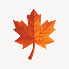 Obraz premium Vibrant autumn maple leaf illustration.