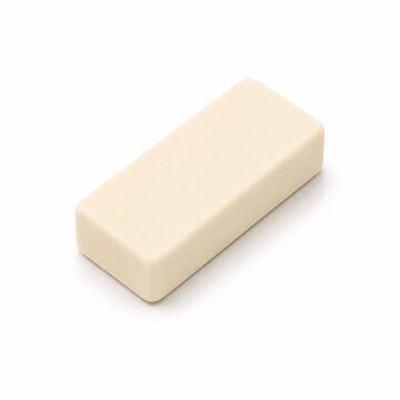 Rectangular eraser shown isolated against a white background