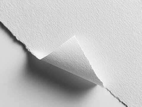 Corner of a textured paper sheet folded over