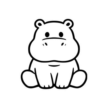 this hippo just sit on the ground