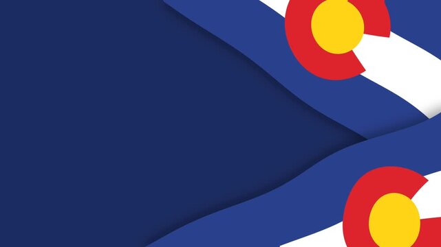 Colorado Day Celebration Background with Stylized State Flag Graphics.