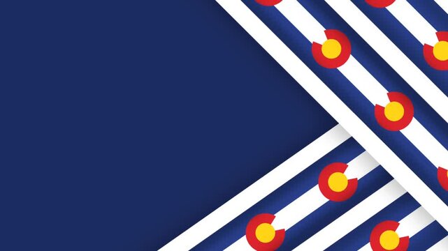 Colorado Day Celebration Background with Stylized State Flag Stripes and Emblem.