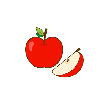 red apple isolated on white background