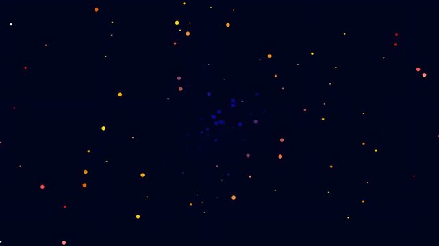 Colorful stars scattered across a deep night sky