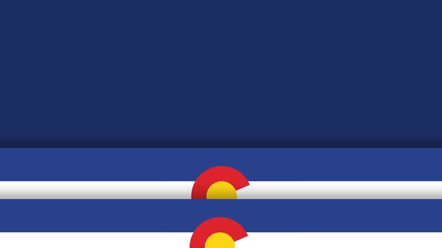 Colorado Day Animated Background Featuring State Flag Colors and Symbols.