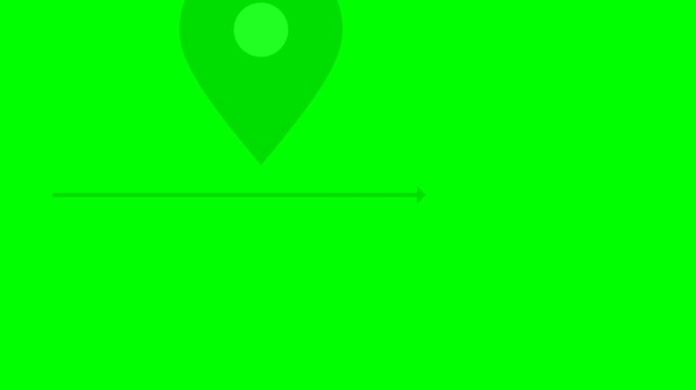 GPS location signal point and location tracking mark, location pointer icon animated 4k video.