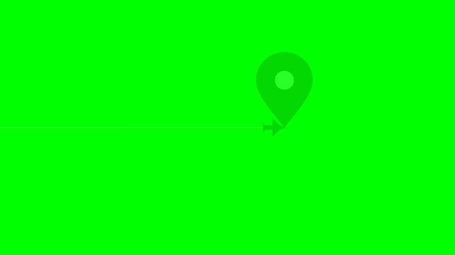 GPS location signal point and location tracking mark, location pointer icon animated 4k video.
