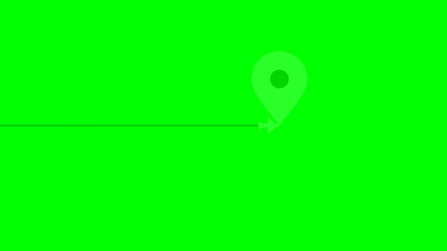 GPS location signal point and location tracking mark, location pointer icon animated 4k video.