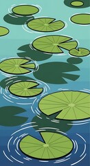 Lily Pads in Pond. (3)