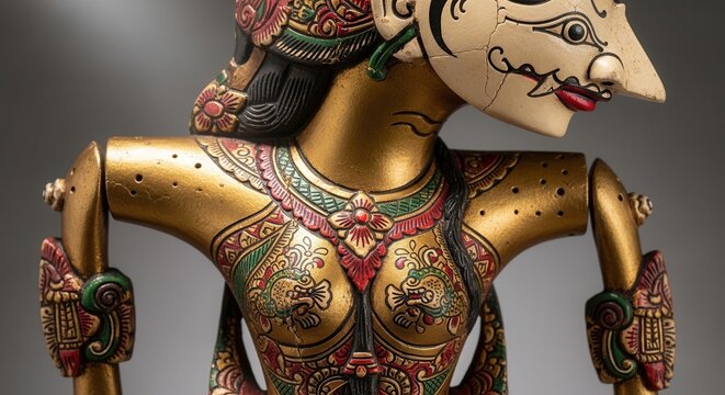 Traditional Balinese shadow puppet, wayang kulit