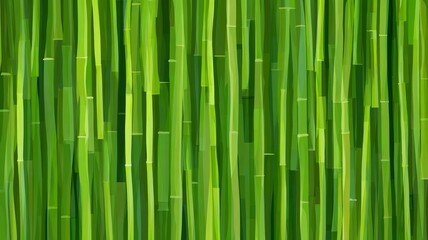 Obraz premium Lush green bamboo forest with vertical stalks. AI generated