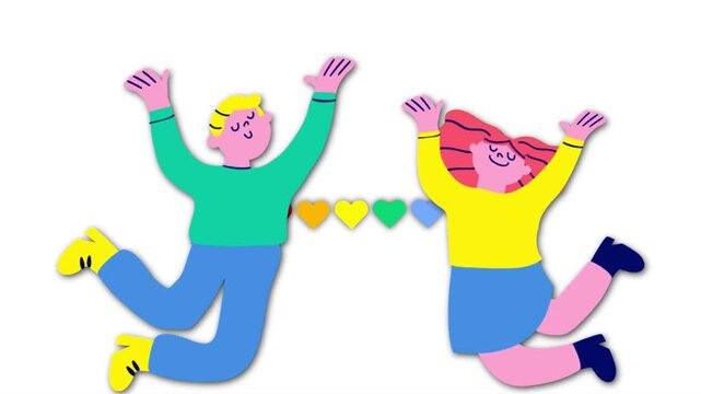 Happy couple chears
