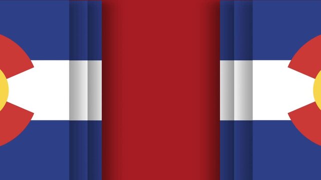 Happy Colorado Day Patriotic Background with State Flag Elements and Red Banner.