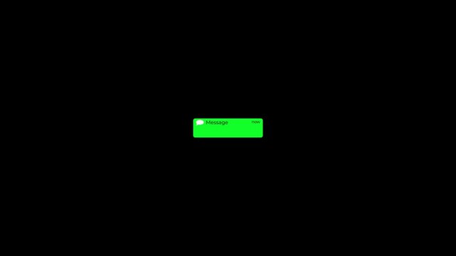 looping mobile message notification bounce animation ui popup toast alert motion graphics.