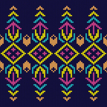Cotton Argyle Knit Vector concept: Cozy geometric knit texture seamless pattern, soft rhombus pattern. Design for: fabric, rug, fashion, decor. I drew this by myself, it&rsquo;s not AI generated
