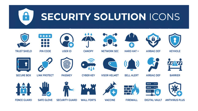 Security Solution Icons Collection