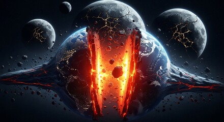 Planetary destruction universe concept