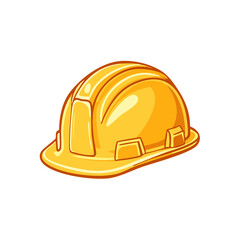 Fototapeta premium Yellow safety hard hat protection equipment for construction workers and industrial jobs