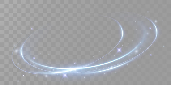 Glowing blue light ring overlay for digital effects, streaming graphics and modern technology visuals