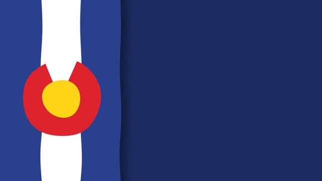 Colorado State Flag Graphic Motion Background for Colorado Day Celebration.