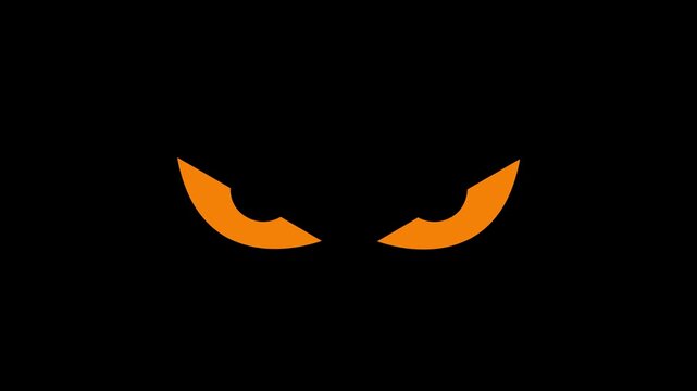 yellow Evil eyes isolated on black background. Perfect for Halloween, horror themes, gaming content, or adding a mysterious and sinister atmosphere to any project.