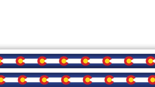 Colorado Day State Flag Border Loop Background for Patriotic Celebrations.