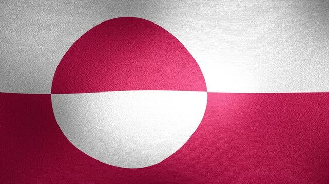 Flag of Greenland waving slowly in the wind