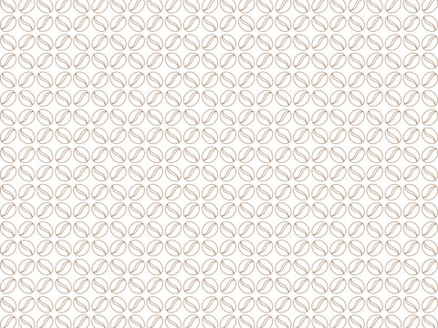 Coffee beans seamless vector background. Coffee patern background