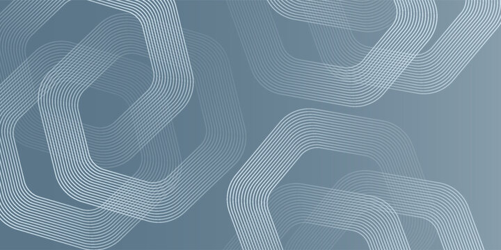 Garis heksagon abstrak pada latar belakang abu-abu. Desain seni garis garis geometris untuk poster, brosur, sampul, situs web, spanduk.