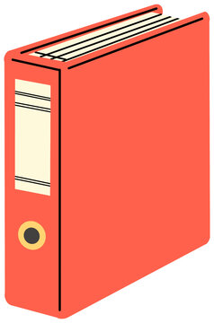 red file folder