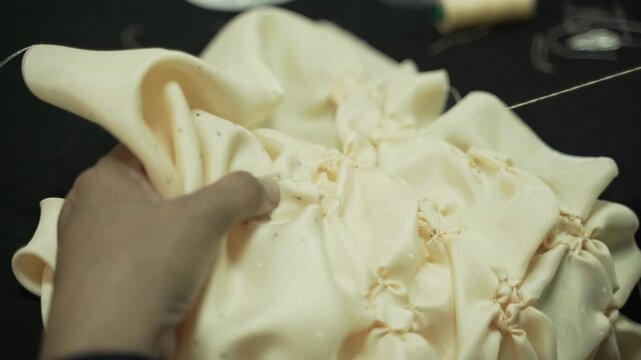 mothers make some handicraft on the handicraft class